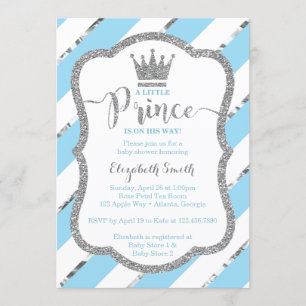 Little Prince Baby Shower Einladung, Imitate Glitz Einladung