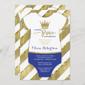 Little Prince Baby Shower Einladung, Imitate Glitz Einladung (Vorne/Hinten)