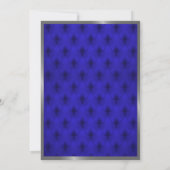 Little Prince Baby Shower Einladung, Royal SILVER Einladung (Rückseite)