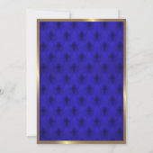 Little Prince Baby Shower Invitation, Royal Blue 2 Einladung (Rückseite)