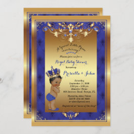 Little Prince Baby Shower Invitation, Royal Blue Einladung