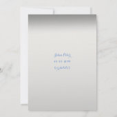 Little Prince Baby Shower Invitation, silber, blau Einladung (Rückseite)