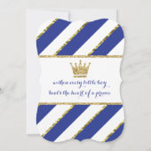Little Prince Birthday Einladung in Blue & Gold (Rückseite)