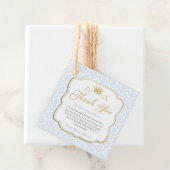 Little Prince Blue Damask Gold Crown Vielen Dank Geschenkanhänger (Beispiel)