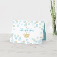 Little Prince Blue Gold Confetti Dots Baby Dusche