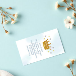 Little Prince Boy Baby Shower Books For Baby Begleitkarte