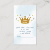 Little Prince Boy Baby Shower Diaper Raffle Begleitkarte (Vorderseite)