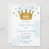 Little Prince Boy Baby Shower Einladung (Vorderseite)