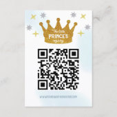 Little Prince Boy Baby Shower Registry Begleitkarte (Vorderseite)