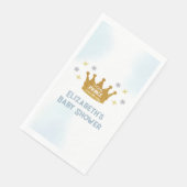 Little Prince Boy Baby Shower Serviette (Ecke)