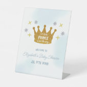 Little Prince Boy Baby Shower Sockelschild (Vorderseite)