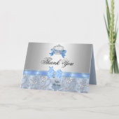 Little Prince Crown Baby Dusche Danke Karte (Vorderseite)