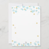 Little Prince First Birthday Blue Gold Einladung (Rückseite)