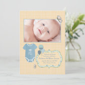 Little Prince Foto Geburtserklärung Ankündigung (Stehend Vorderseite)