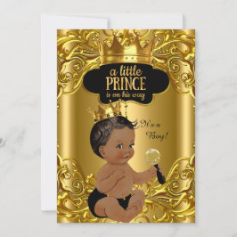 Little Prince ist auf dem Weg Baby Shower Ethnic Einladung