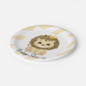 Little Prince Lion Boy Baby Dusche Pappteller (Schrägansicht)