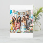 Little Prince on Way: Baby Shower Celebration" Einladung (Stehend Vorderseite)