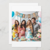 Little Prince on Way: Baby Shower Celebration" Einladung (Vorne/Hinten)