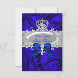 Little Prince Royal Blue Baby Dusche laden ein Einladung