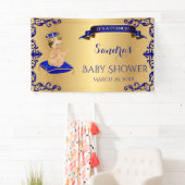 Little Prince Royal Blue Cup Spoon Pillow Banner (Insitu)