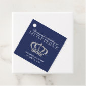 Little Prince Royal Blue Silver Dusche Danke Geschenkanhänger (Beispiel)
