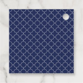 Little Prince Royal Blue und Gold Baby Dusche Geschenkanhänger (Rückseite)