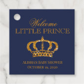 Little Prince Royal Crown Navy Blue Geschenkanhänger (Vorderseite)