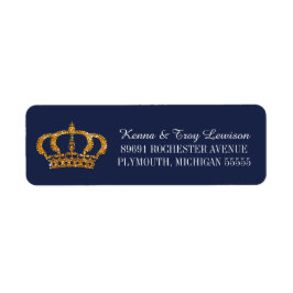 Little Prince Royal Crown Navy Blue Rücksendeadres