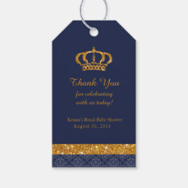 Little Prince Royal Navy Blue und Gold Fevor Tag Geschenkanhänger