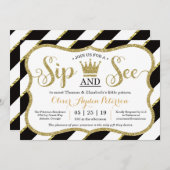 Little Prince Sip and See Baby Shower Einladung (Vorne/Hinten)