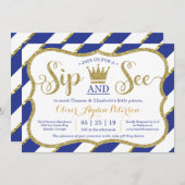 Little Prince Sip and See Baby Shower Einladung (Vorne/Hinten)