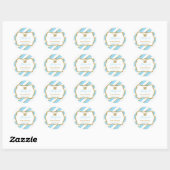 Little Prince Sticker, Baby Blue, Imitate Glitzer Runder Aufkleber (Blatt)