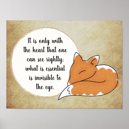 Little Prince Zitat Poster (Vorne)