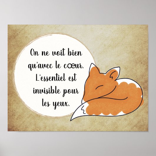 Little Prince Zitat Poster (Vorne)