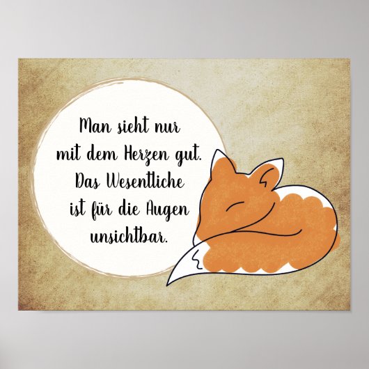 Little Prince Zitat Poster (Vorne)