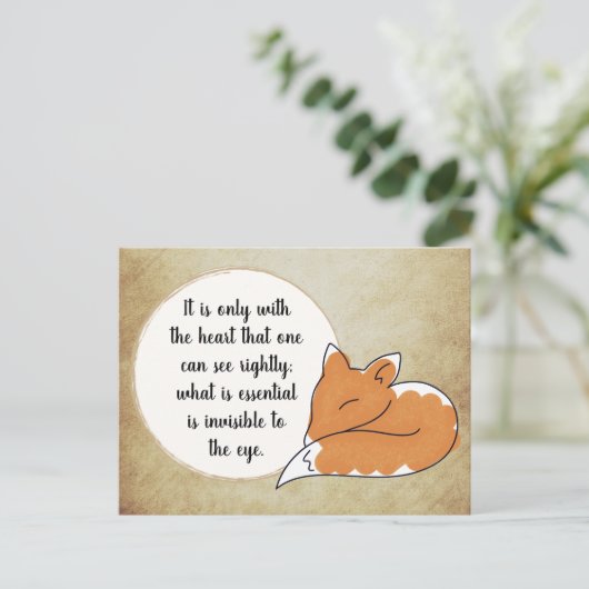 Little Prince Zitat Postkarte (Stehend Vorderseite)