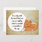 Little Prince Zitat Postkarte (Vorne/Hinten)