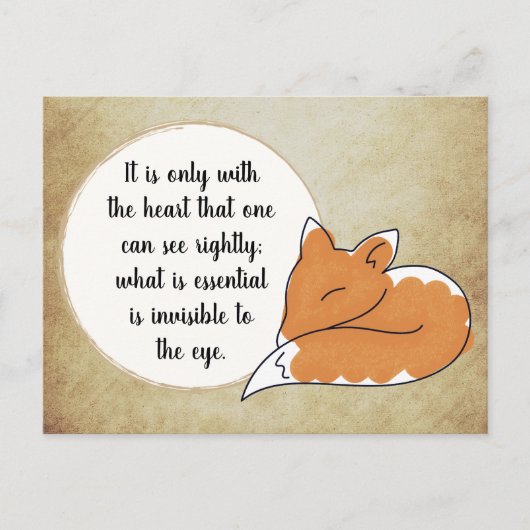 Little Prince Zitat Postkarte (Vorderseite)