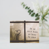 Little Prince Zitat Postkarte (Stehend Vorderseite)