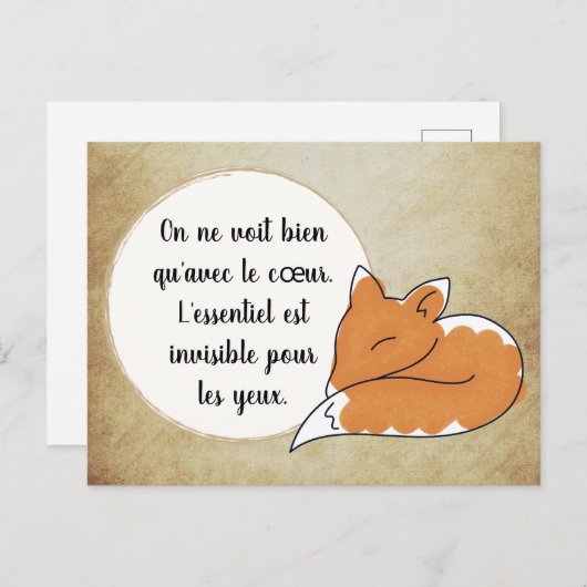 Little Prince Zitat Postkarte (Vorne/Hinten)