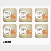 Little Prince Zitat Quadratischer Aufkleber (Blatt)