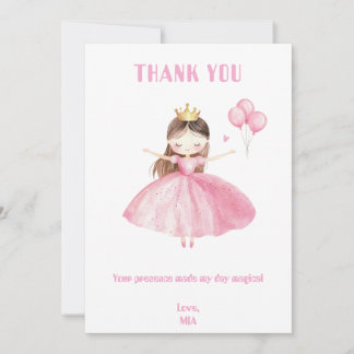 Little Princess 1st Birthday Thank You Card Girl Dankeskarte