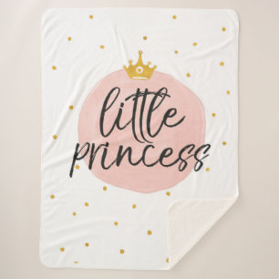 Little Princess Baby Blanket Baby Duschgeschenk  Sherpadecke