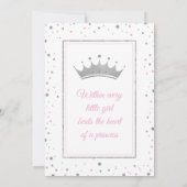 Little Princess Baby Shower Einladung, Imitate Gli Einladung (Rückseite)