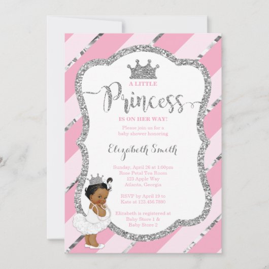 Little Princess Baby Shower Einladung, Imitate Gli Einladung (Vorderseite)