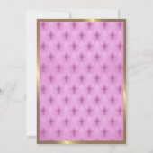 Little Princess Baby Shower Einladung, Rosa, Gold Einladung (Rückseite)