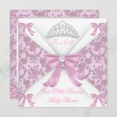 Little Princess Baby Shower Girl Pink 2 Einladung (Vorne/Hinten)
