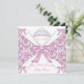 Little Princess Baby Shower Girl Pink 2 Einladung (Stehend Vorderseite)