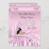 Little Princess Baby Shower Girl pink Ethnic Einladung (Vorne/Hinten)