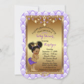 Little Princess, Baby Shower Invitation, Karo Einladung (Vorderseite)